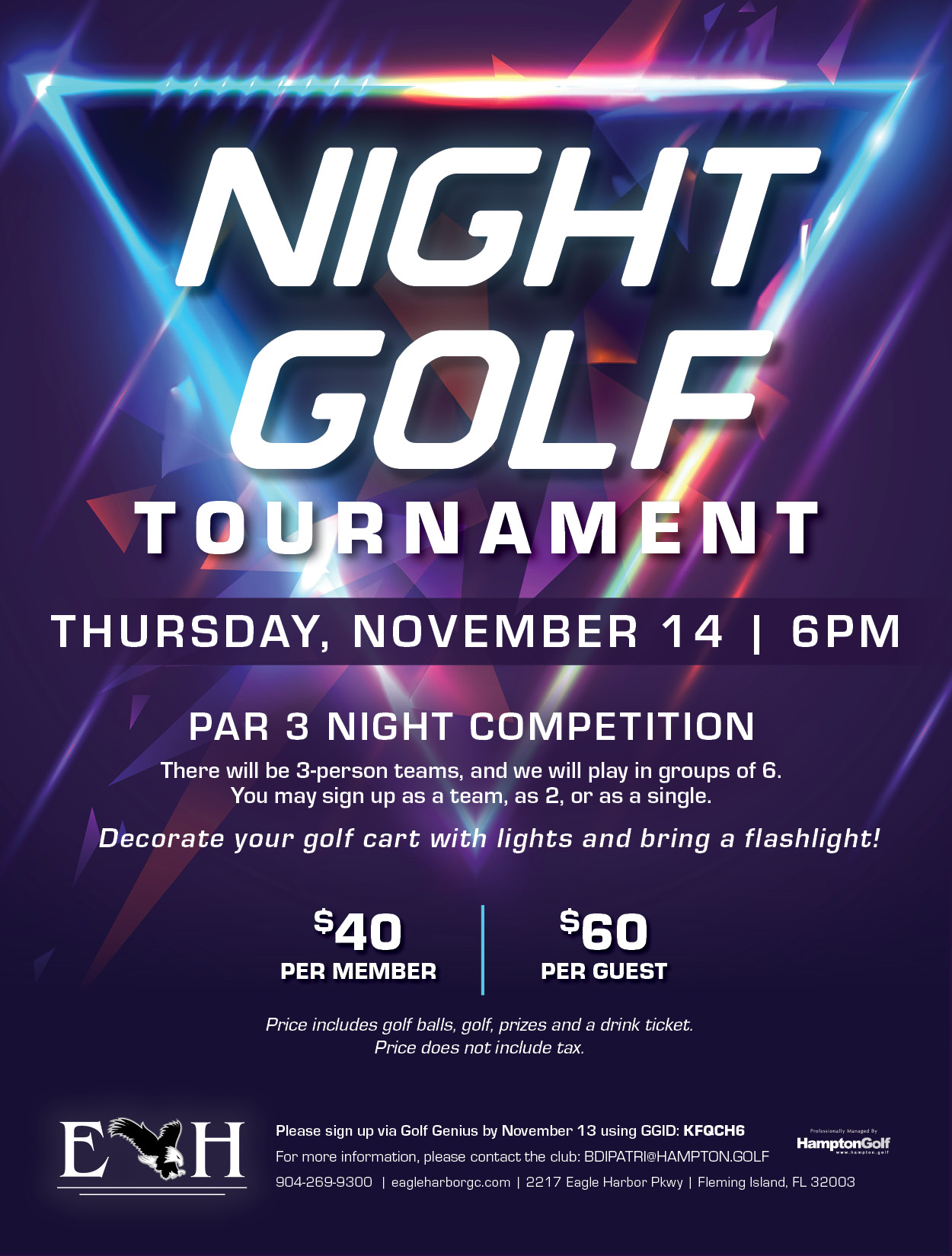 EH Night Golf November 11 EMAIL